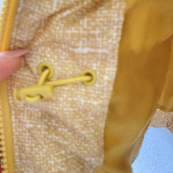 Marks and Spencer Women's Mustard Print Hooded Puffer Jacket, UK Size 16 - Picture 7 of 16